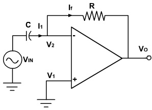 Operational Amplifier Differentiator Circuit