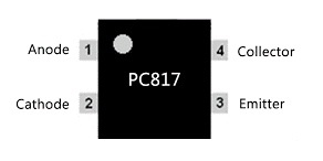 Diagrama de pinos PC817 IC