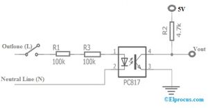 PC817 Optocoupler Circuit Diagram