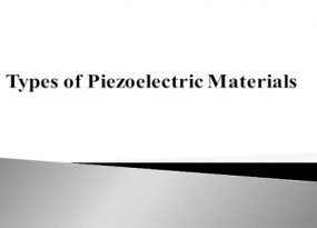 Piezo Electric Materials