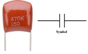 Polyester Capacitor with Symbol