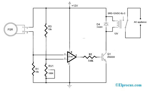 Pressure Switch Circuit using FSR