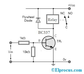 Relay Switch Circuit using BC337 Transistor