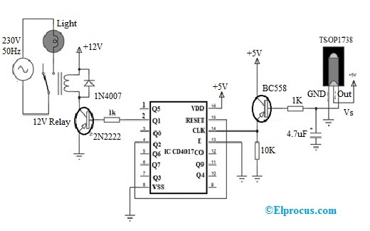 Remote Control Light Switch Circuit Diagram