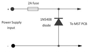 Reverse Polarity Protection Circuit with 1N5408 Diode