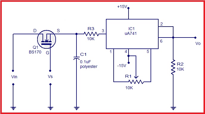 Sample and Hold Circuit using Op-Amp