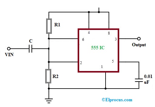 Schmitt Trigger using 555 IC