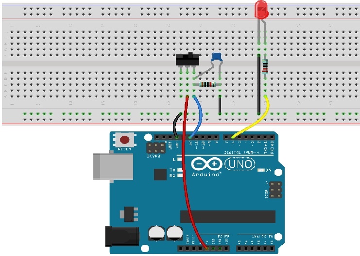 Slide Switch Interfacing with Arduino Uno R3