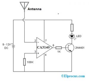 Static Electricity Detection with CA3140 BiMOS Op-Amp