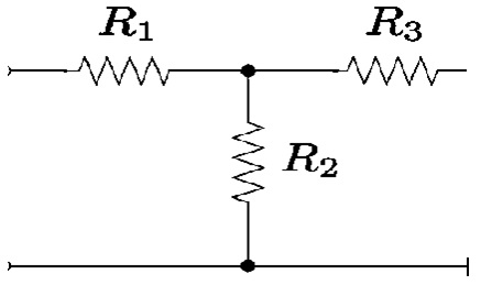 T configuration Attenuator