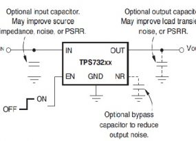 TPS732 fixed voltage model circuit