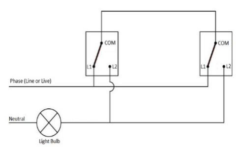 Two Way Double Light Switch Wiring Diagram from www.elprocus.com