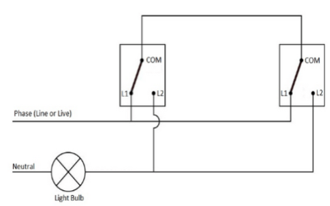 One Gang Two Way Switch Wiring Diagram from www.elprocus.com