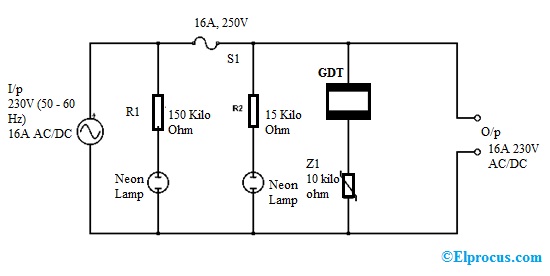 Surge Protection Wiring Diagram from www.elprocus.com