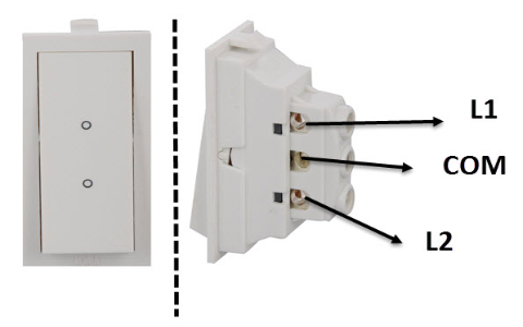 Two Way Switch Front and Back View